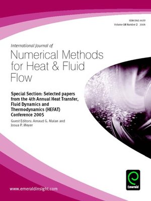 cover image of International Journal of Numerical Methods for Heat & Fluid Flow, Volume 18, Issue 2